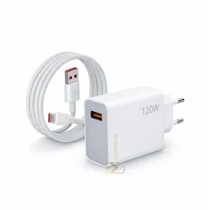 شارژر اصلی 120 وات شیائومی همراه کابل USB Type-C با فناوری HyperCharge رنگ سفید