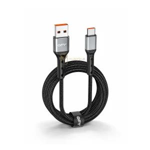 کابل شارژ و انتقال داده OFY مدل CA-19T USB به Type-C با طول 1 متر، پشتیبانی از شارژ سریع 5 آمپر، مناسب برای گوشی‌های سامسونگ، شیائومی، پوکو و سایر دستگاه‌های Type-C.
